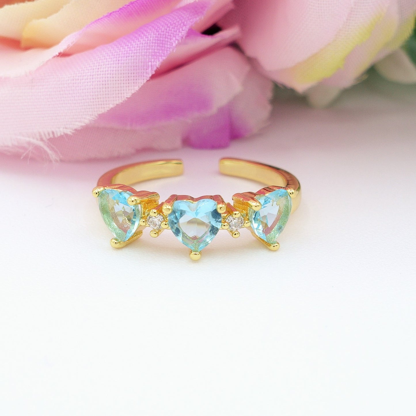CHERIE TRILOGY ~ Anello con Cubic ZIRCONIA a forma di cuore