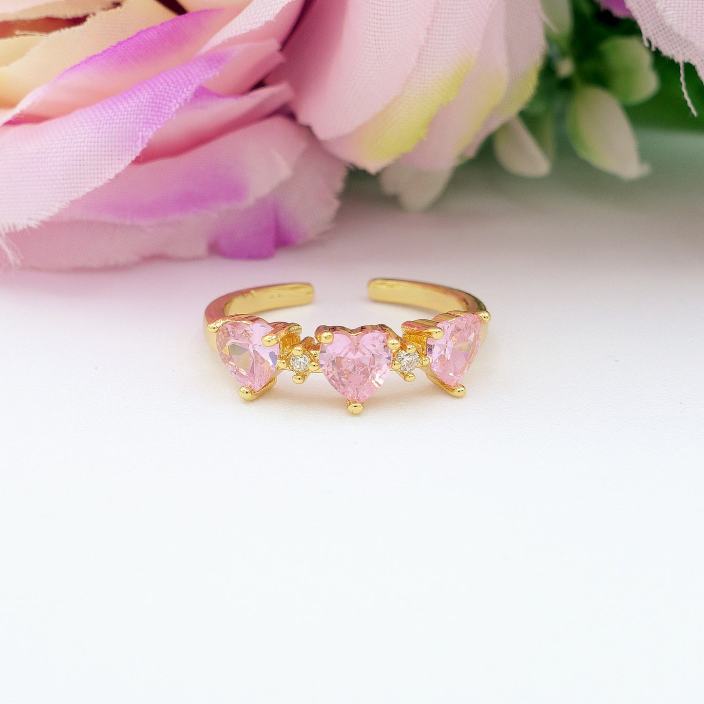 CHERIE TRILOGY ~ Anello con Cubic ZIRCONIA a forma di cuore