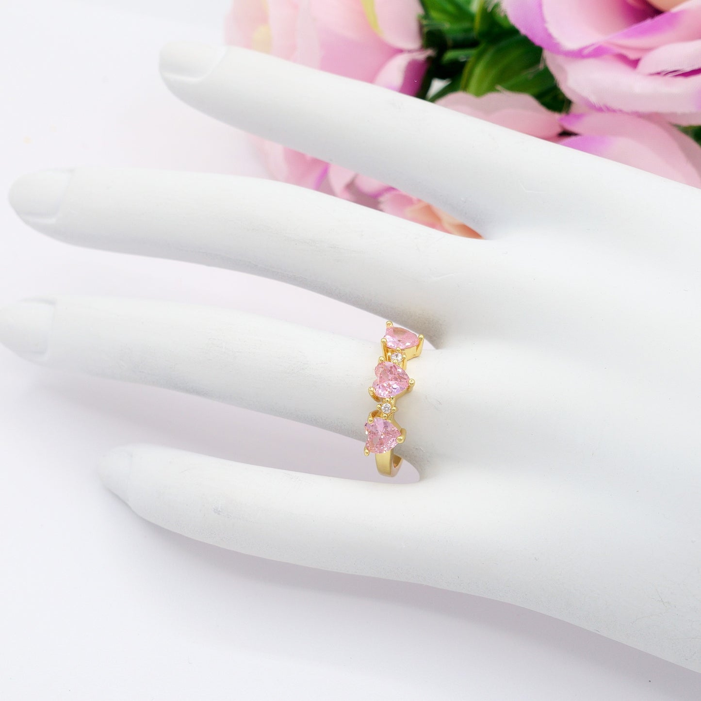 CHERIE TRILOGY ~ Anello con Cubic ZIRCONIA a forma di cuore