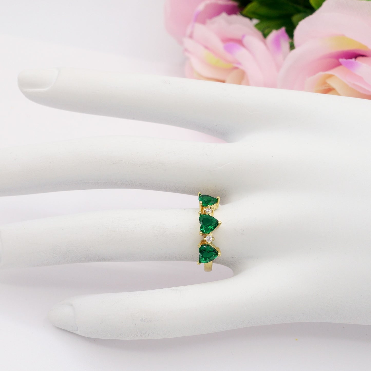 CHERIE TRILOGY ~ Anello con Cubic ZIRCONIA a forma di cuore
