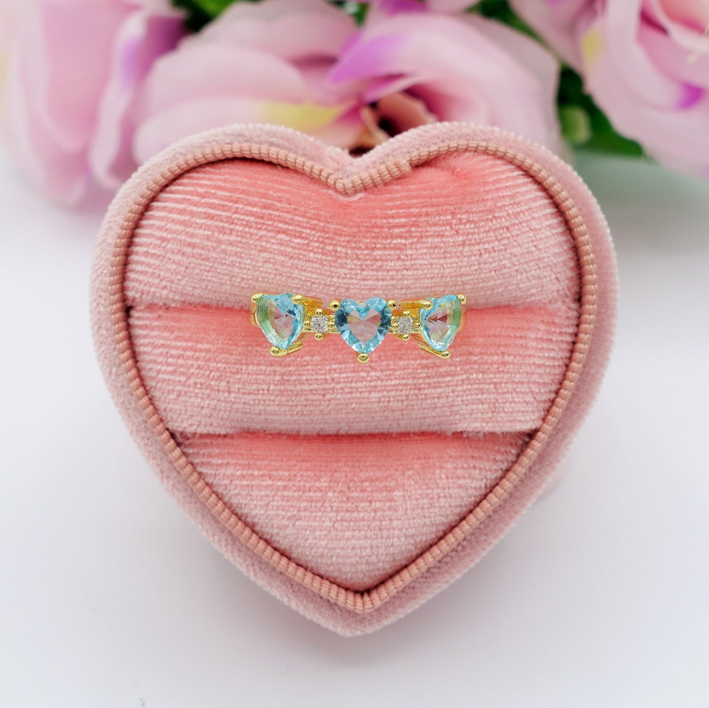 CHERIE TRILOGY ~ Anello con Cubic ZIRCONIA a forma di cuore