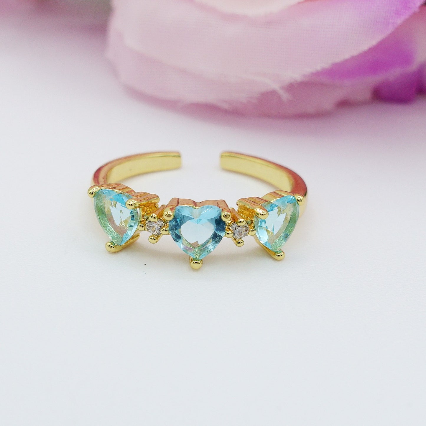 CHERIE TRILOGY ~ Anello con Cubic ZIRCONIA a forma di cuore
