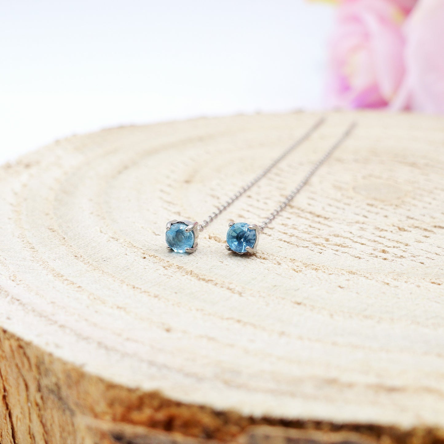 SHINY RAINBOW- Acciaio inossidabile ~ PAIO Orecchini filo pendenti con cubic zirconia