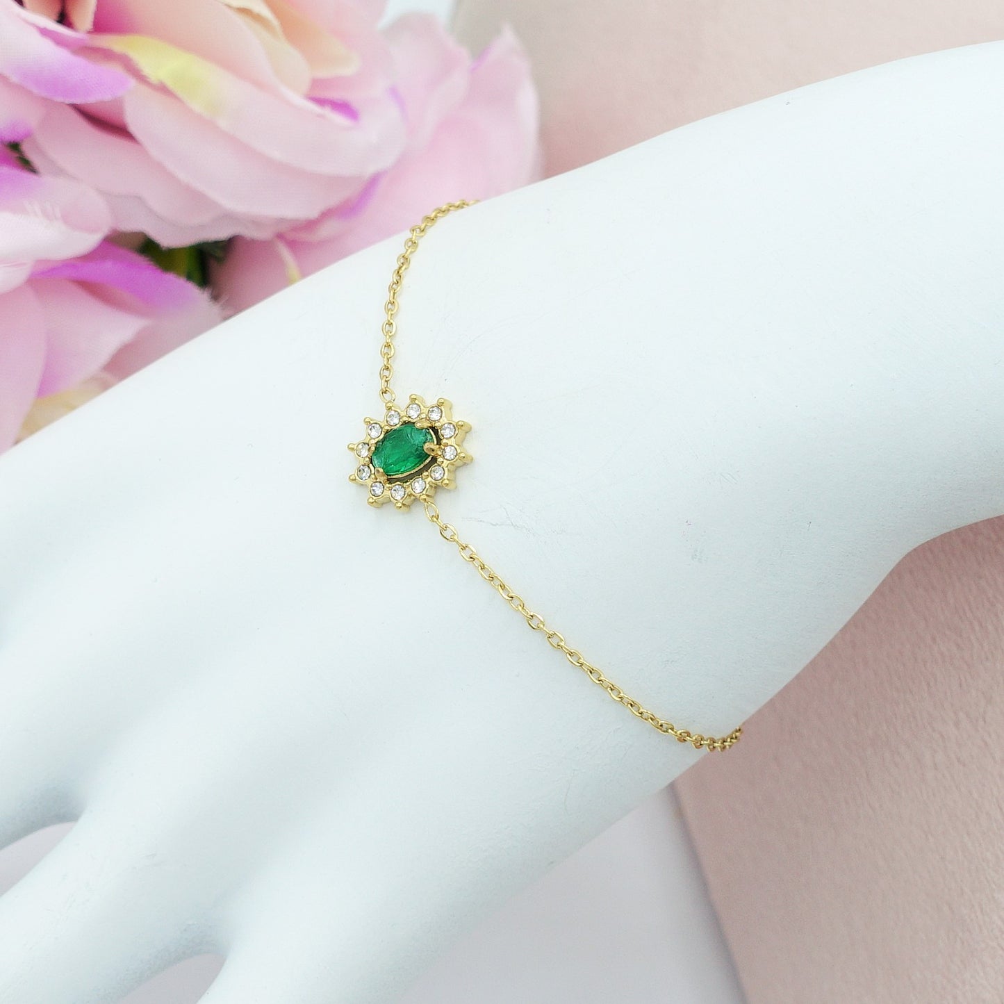 KATE ~ Bracciale in ACCIAIO INOSSIDABILE con cubic zirconia