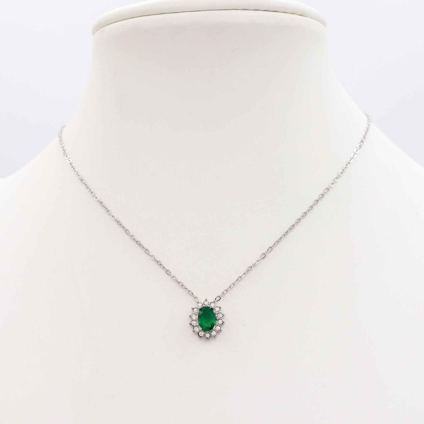KATE ~ Collana in ACCIAIO INOSSIDABILE con cubic zirconia