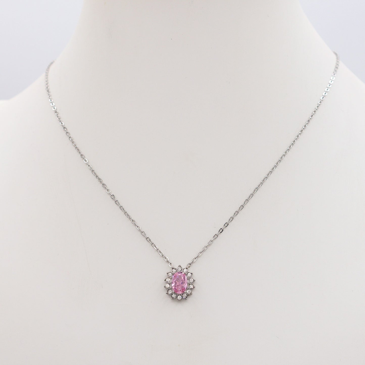 KATE ~ Collana in ACCIAIO INOSSIDABILE con cubic zirconia