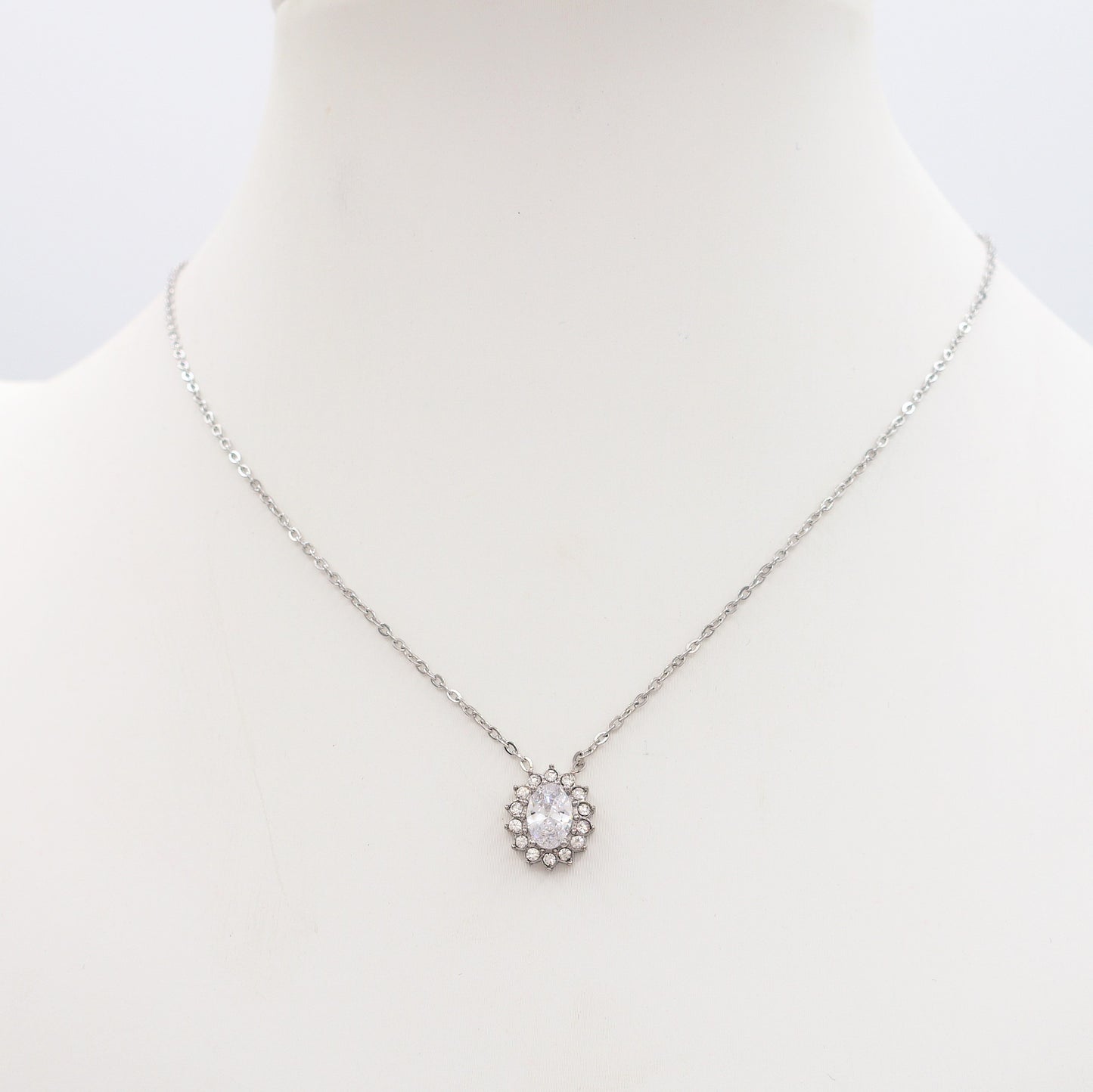 KATE ~ Collana in ACCIAIO INOSSIDABILE con cubic zirconia