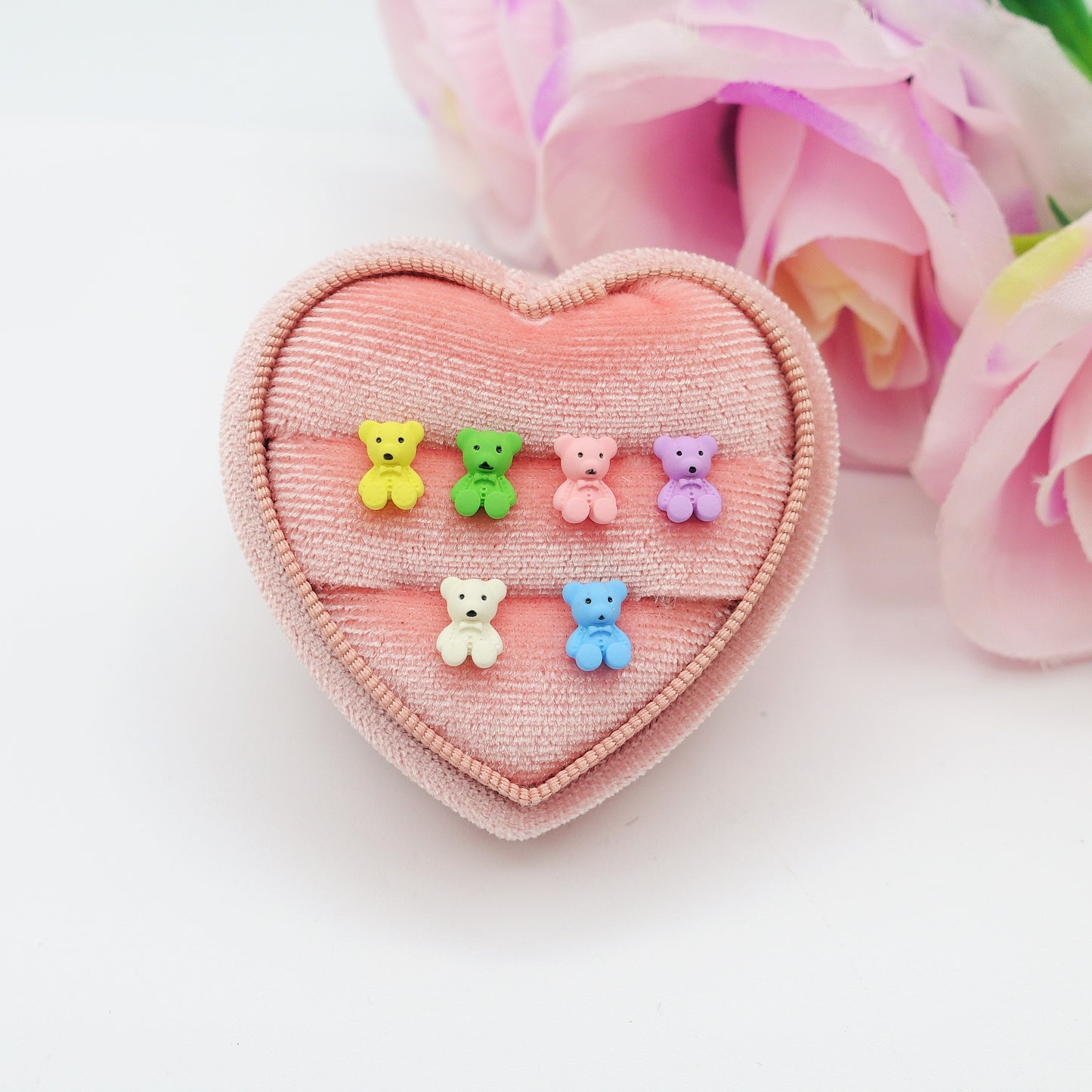 CANDY BEARS - Set 6 Orecchini a lobo RAINBOW