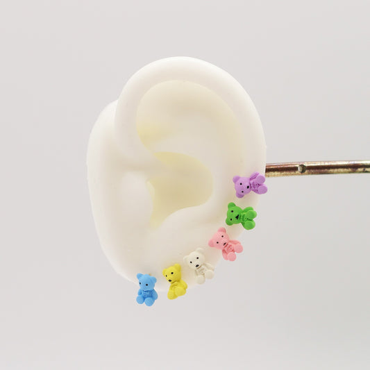 CANDY BEARS - Set 6 Orecchini a lobo RAINBOW