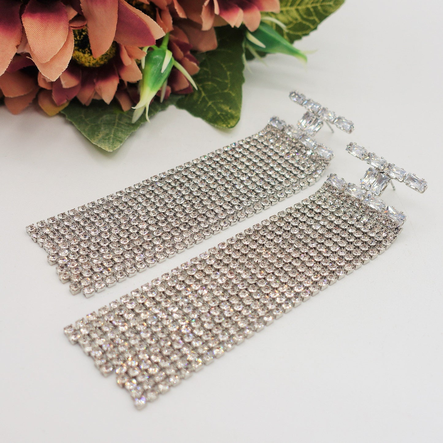 STELLA ~ Orecchini a cascata in Cubic Zirconia