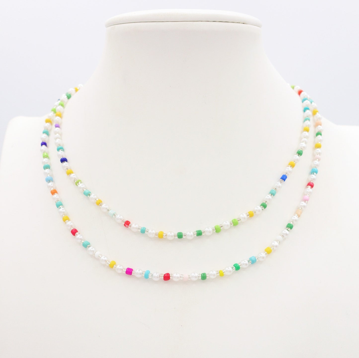 MILOS - Collana Perline Rainbow in Acciaio INOSSIDABILE