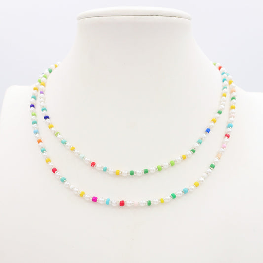 MILOS - Collana Perline Rainbow in Acciaio INOSSIDABILE