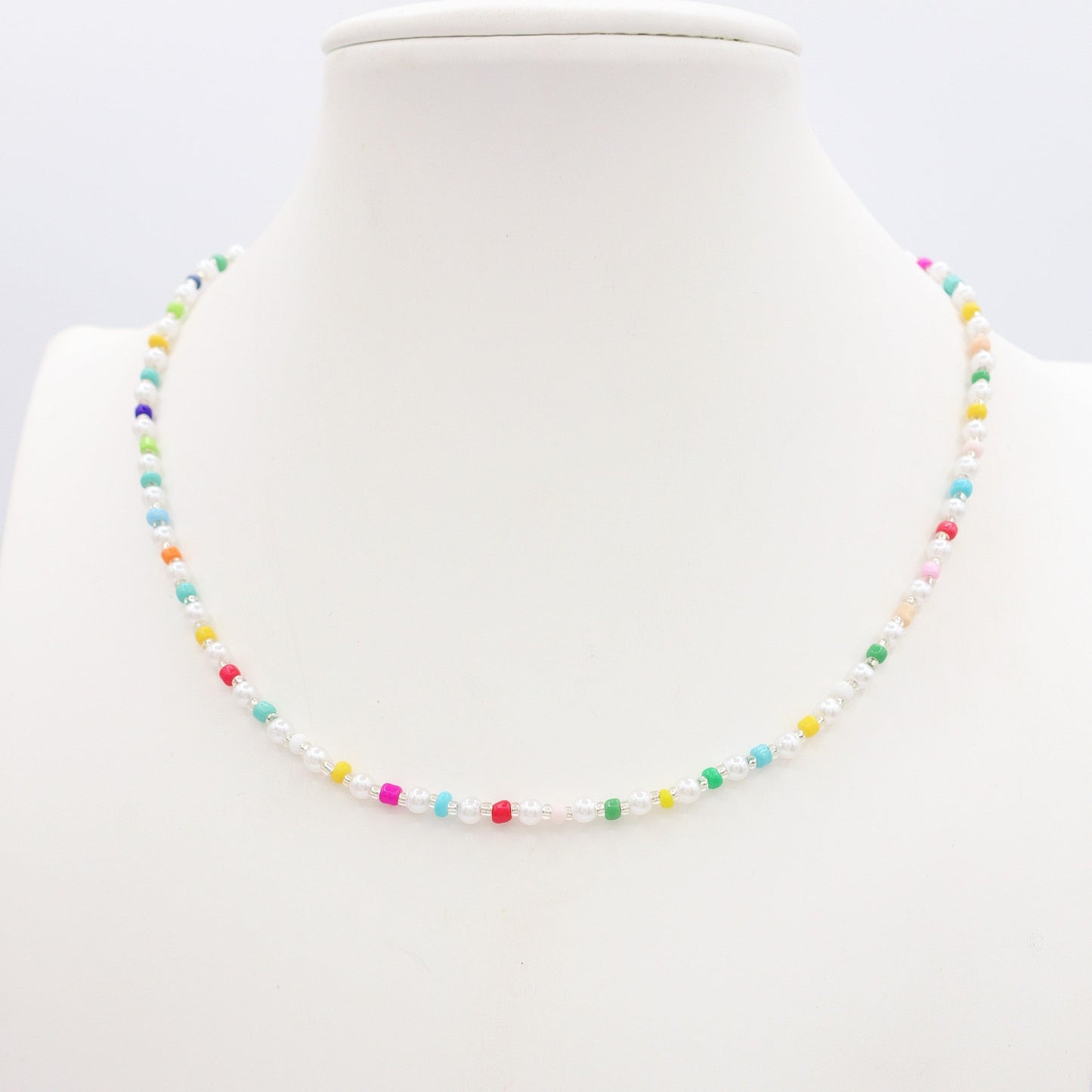 MILOS - Collana Perline Rainbow in Acciaio INOSSIDABILE