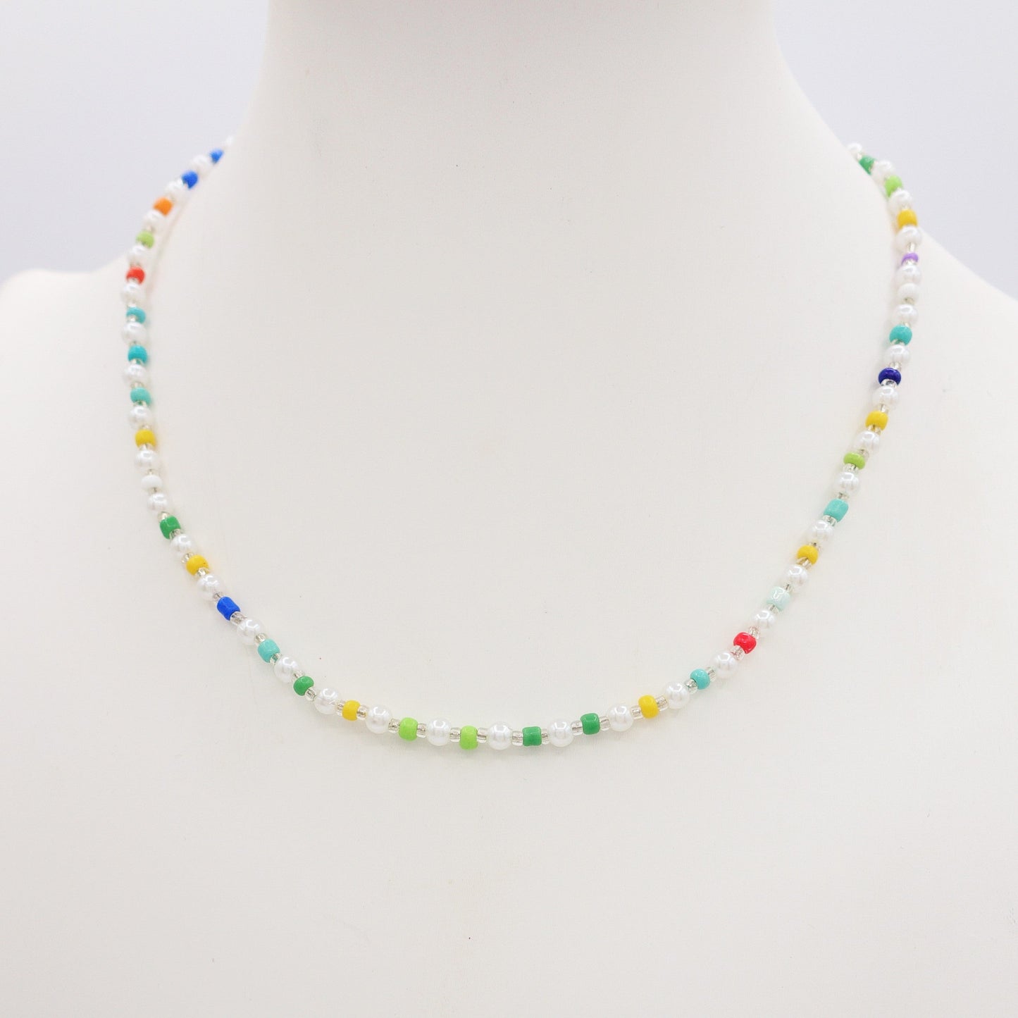 MILOS - Collana Perline Rainbow in Acciaio INOSSIDABILE