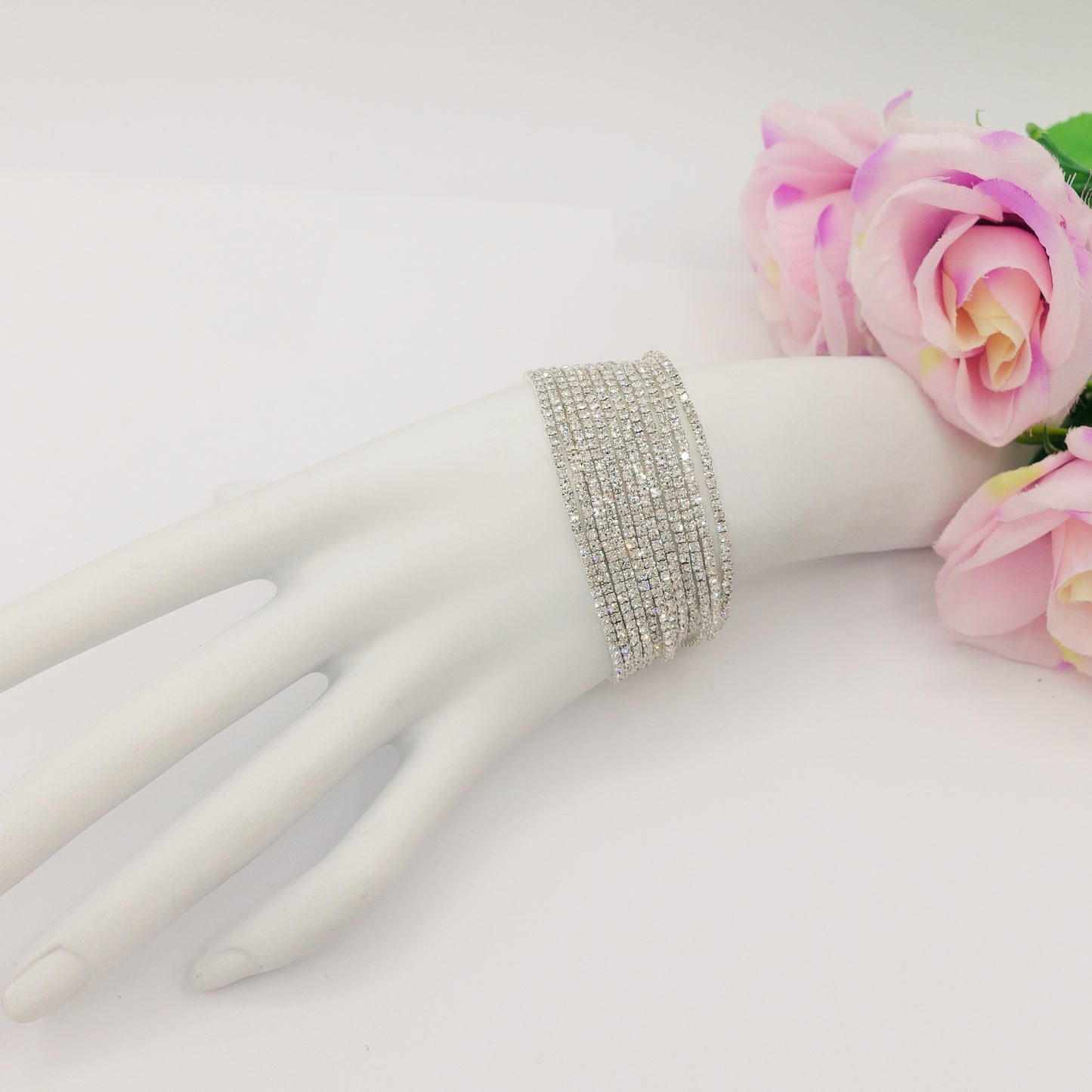 SELMA set - 12 bracciali elasticizzati in cubic zirconia