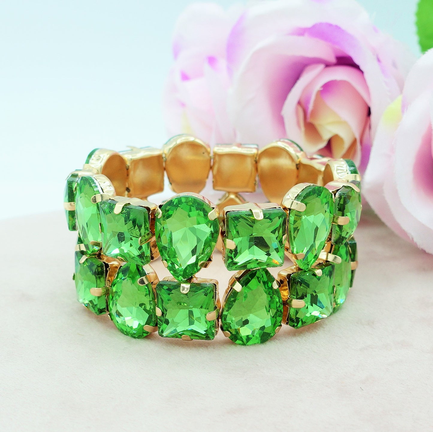 NORAH - Bracciale elasticizzato con pietre sfaccettate