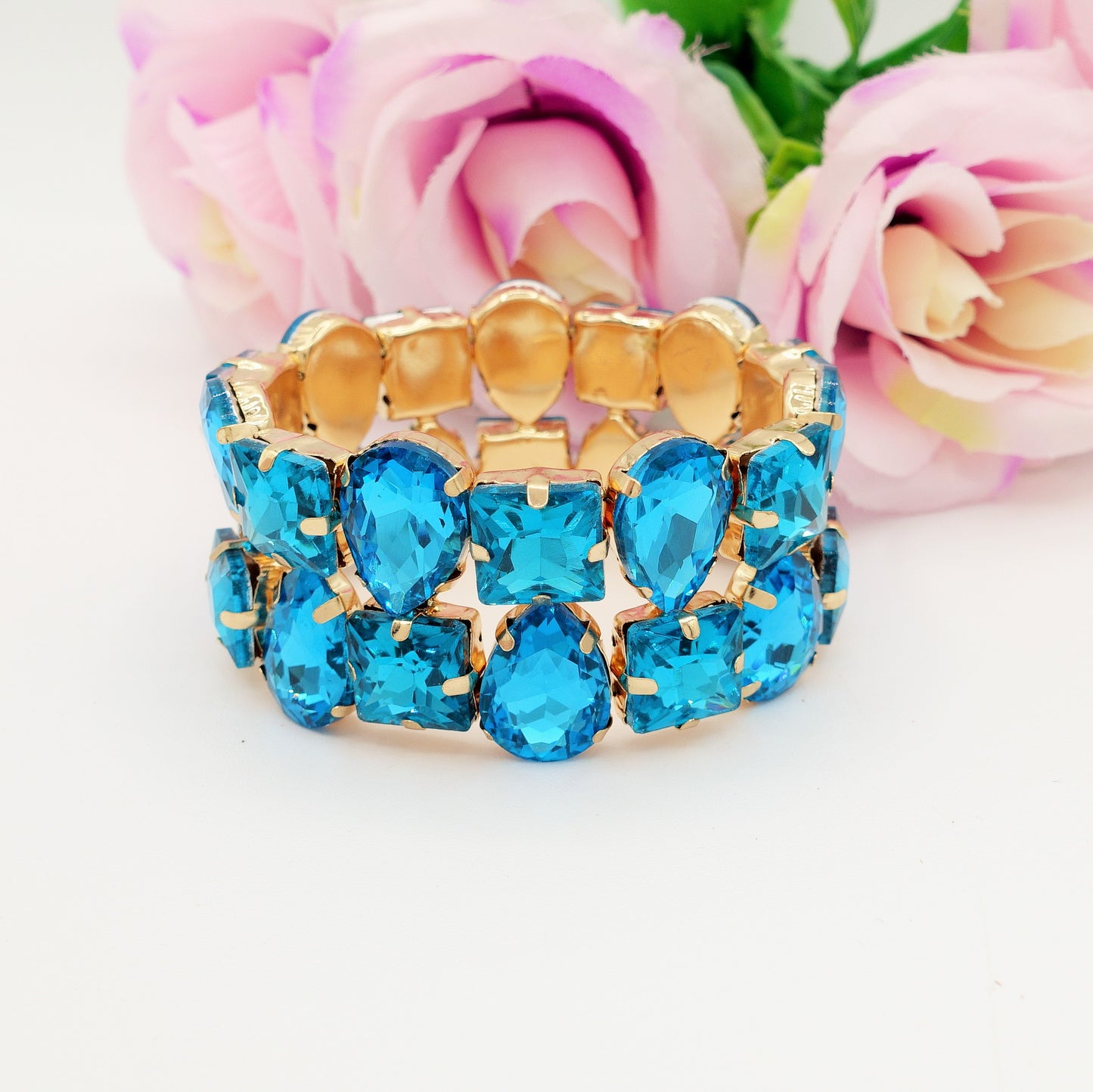 NORAH - Bracciale elasticizzato con pietre sfaccettate