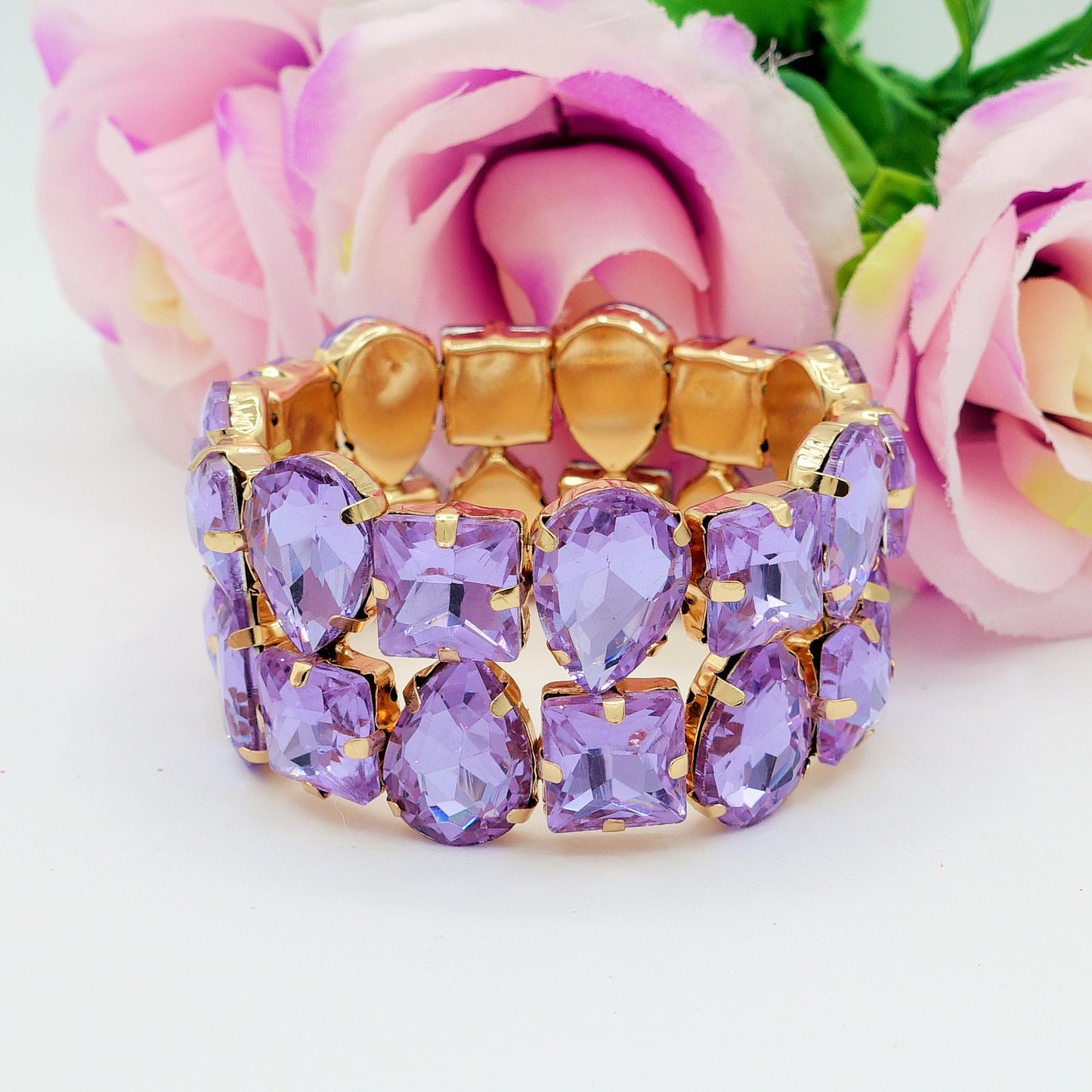NORAH - Bracciale elasticizzato con pietre sfaccettate