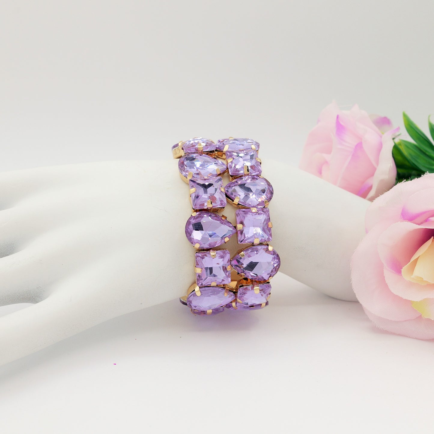 NORAH - Bracciale elasticizzato con pietre sfaccettate