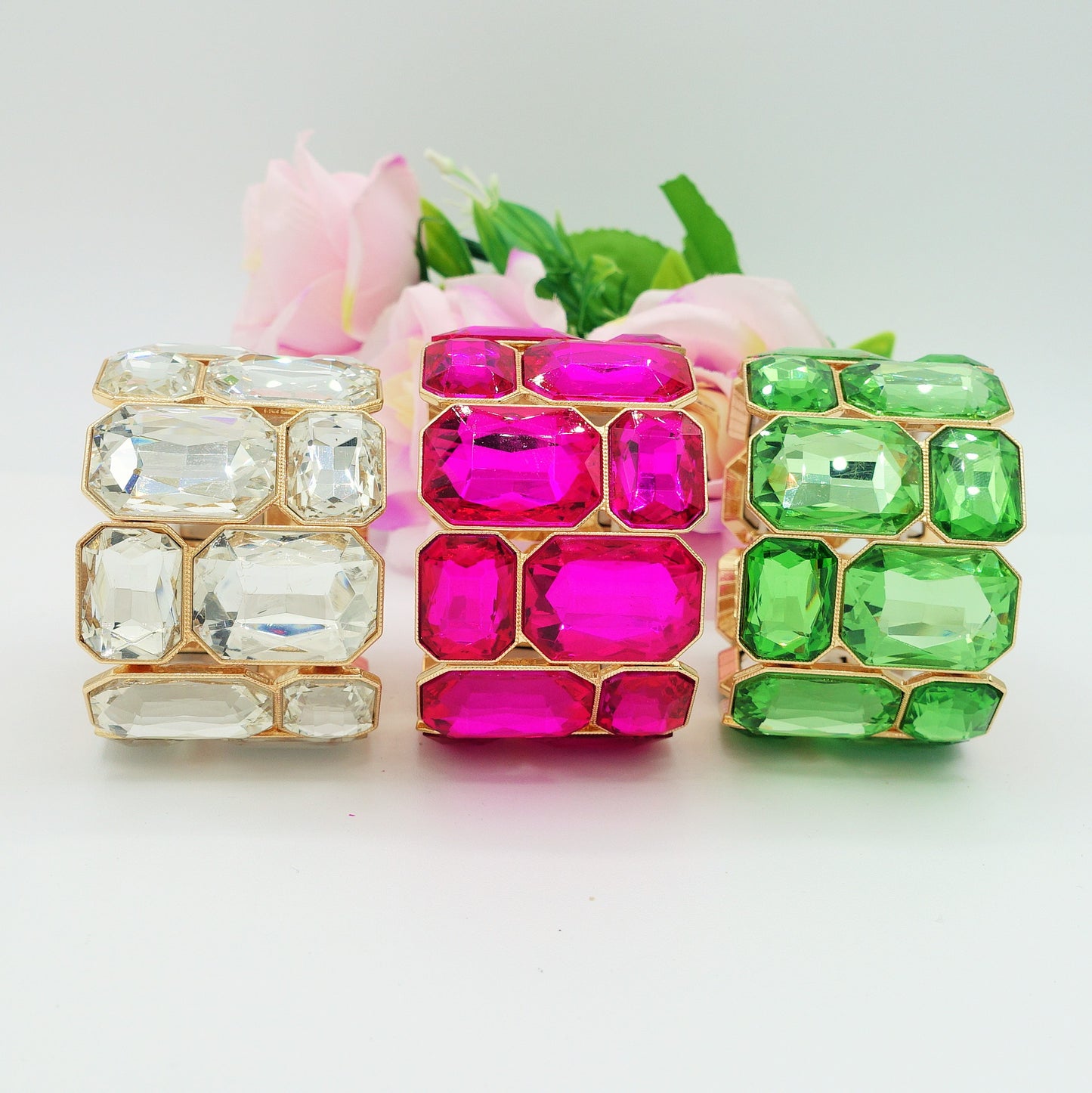 ZOE - Bracciale elasticizzato con pietre sfaccettate