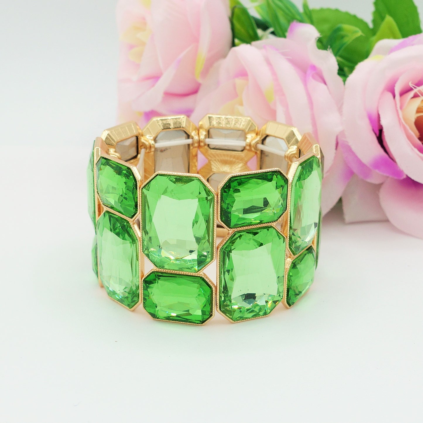 ZOE - Bracciale elasticizzato con pietre sfaccettate