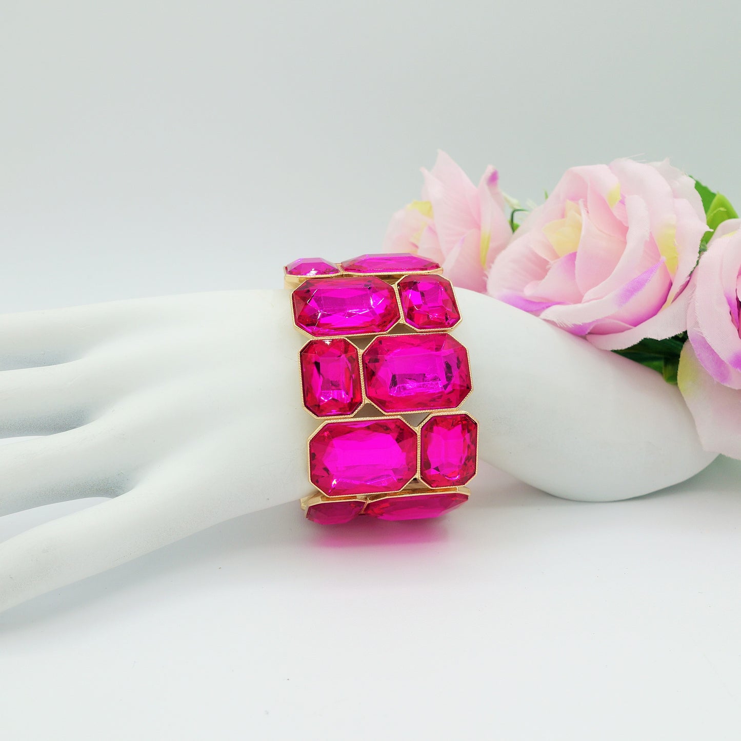 ZOE - Bracciale elasticizzato con pietre sfaccettate