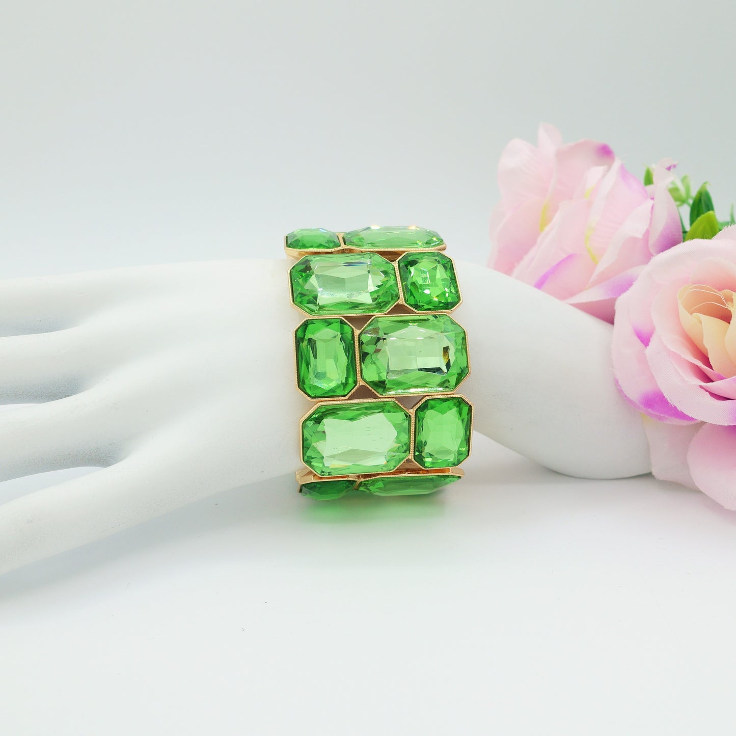 ZOE - Bracciale elasticizzato con pietre sfaccettate