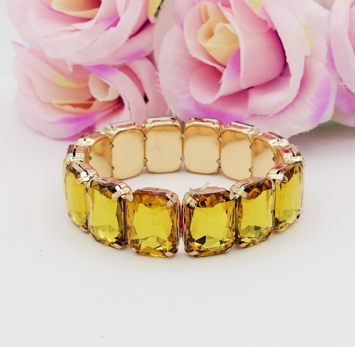 MARGOT new colours - Bracciale Elasticizzato con pietre sfaccettate
