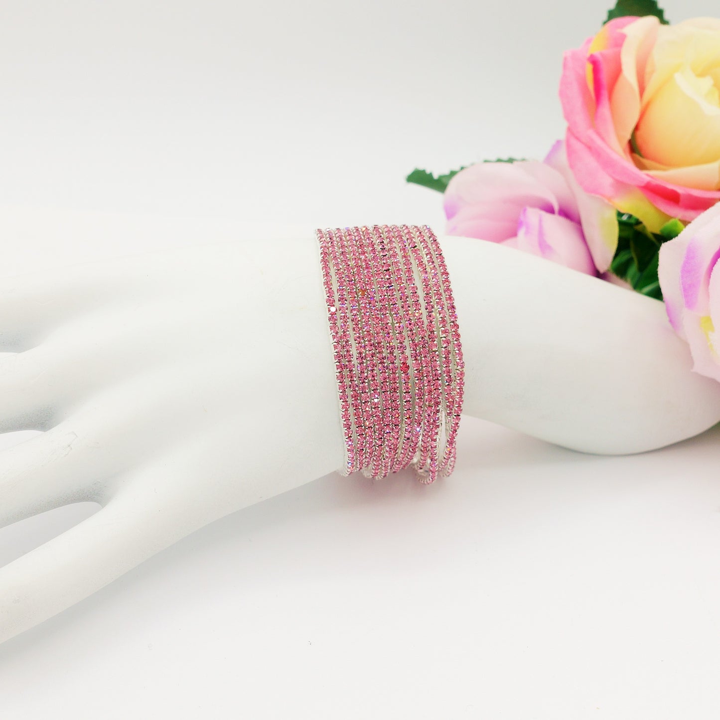SELMA set - 12 bracciali elasticizzati in cubic zirconia