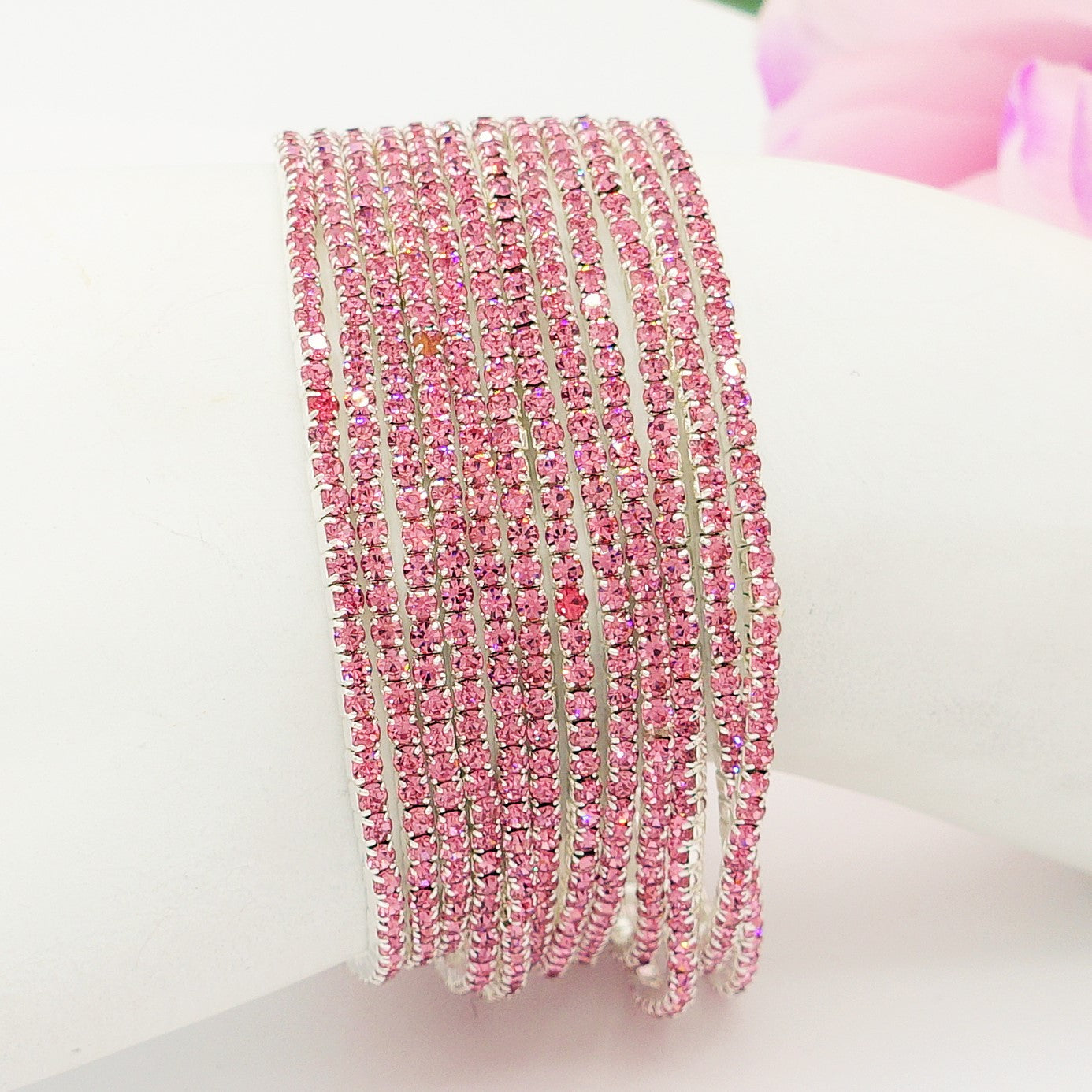 SELMA set - 12 bracciali elasticizzati in cubic zirconia