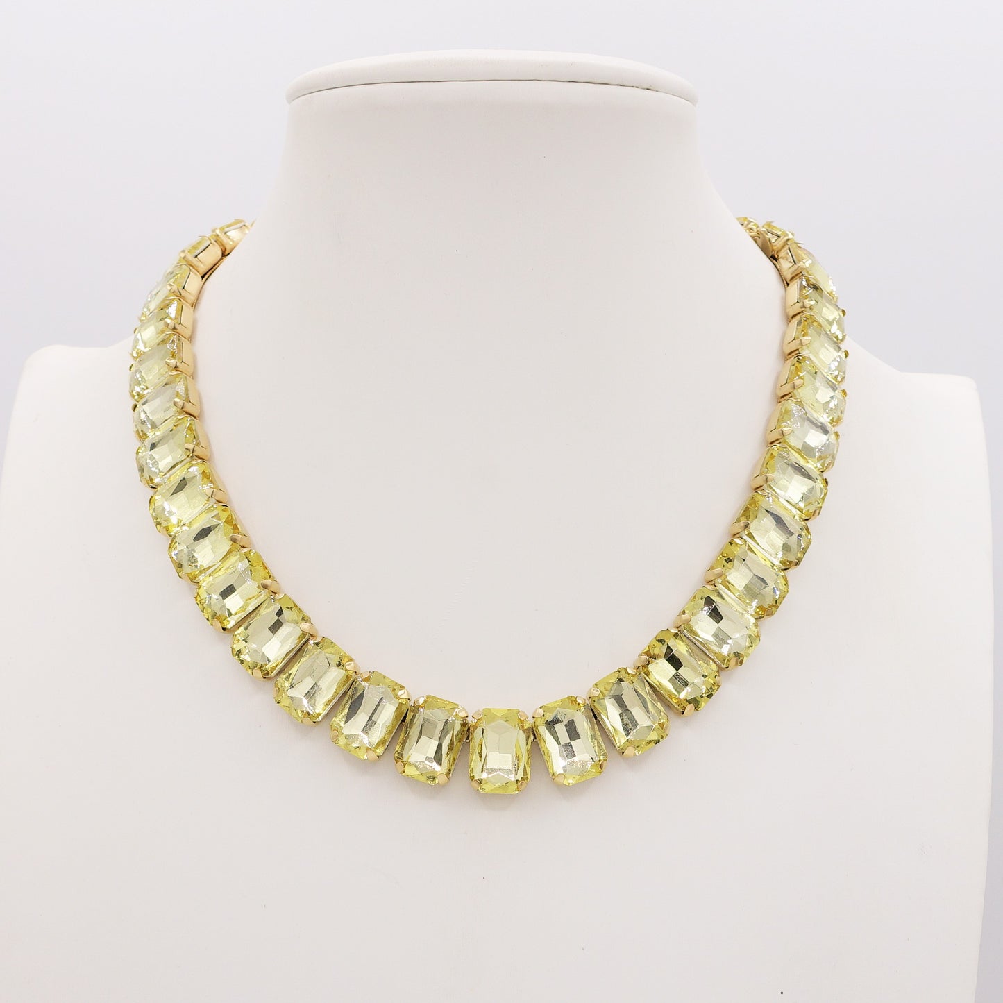 MARGOT YELLOW SET - Acciaio inossidabile - collier bracciale con pietre sfaccettate