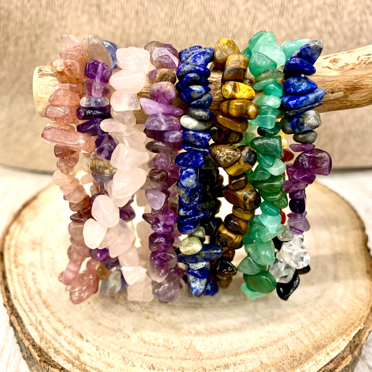 CHAKRA CHIPS ~ Bracciale in chips QUARZO ~ Nirvana Stones
