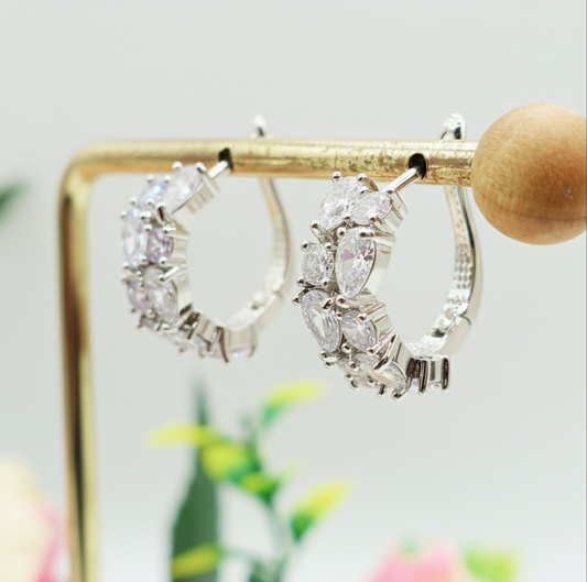 GABRIELLA - Orecchini cerchi zirconati