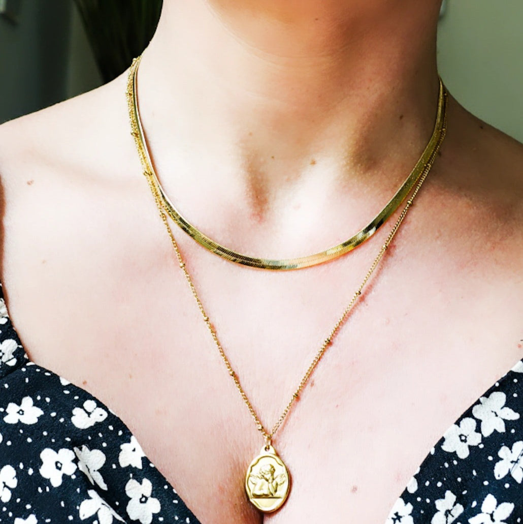 ELEONOR ~ Collana girocollo Snake in ACCIAIO INOSSIDABILE