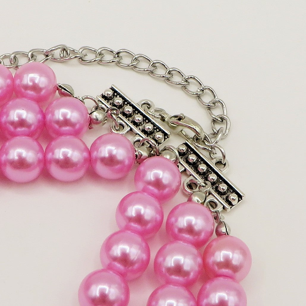 TRIPLE MAXI PEARLS - Collana tripla perle - 5 VARIANTI COLORE