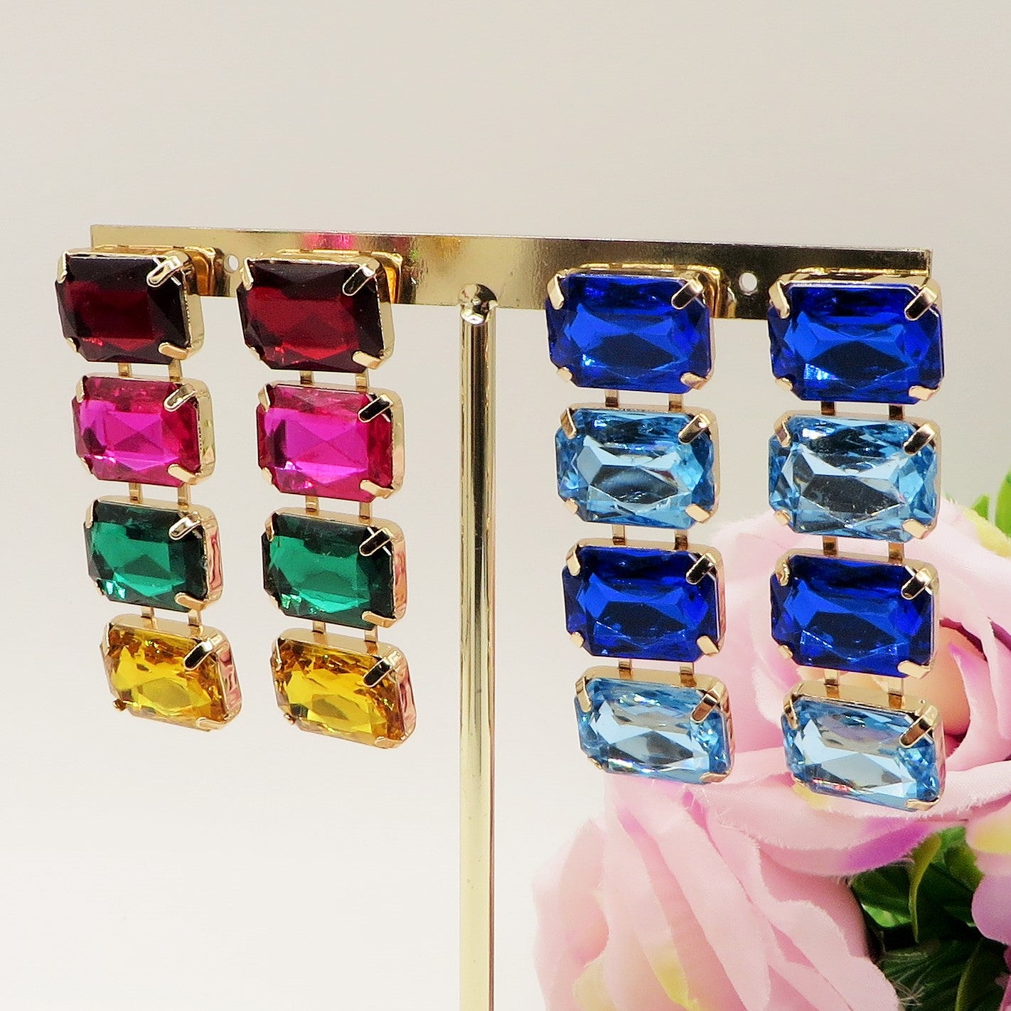 MARGOT Ocean SET -Collier & orecchini con pietre sfaccettate