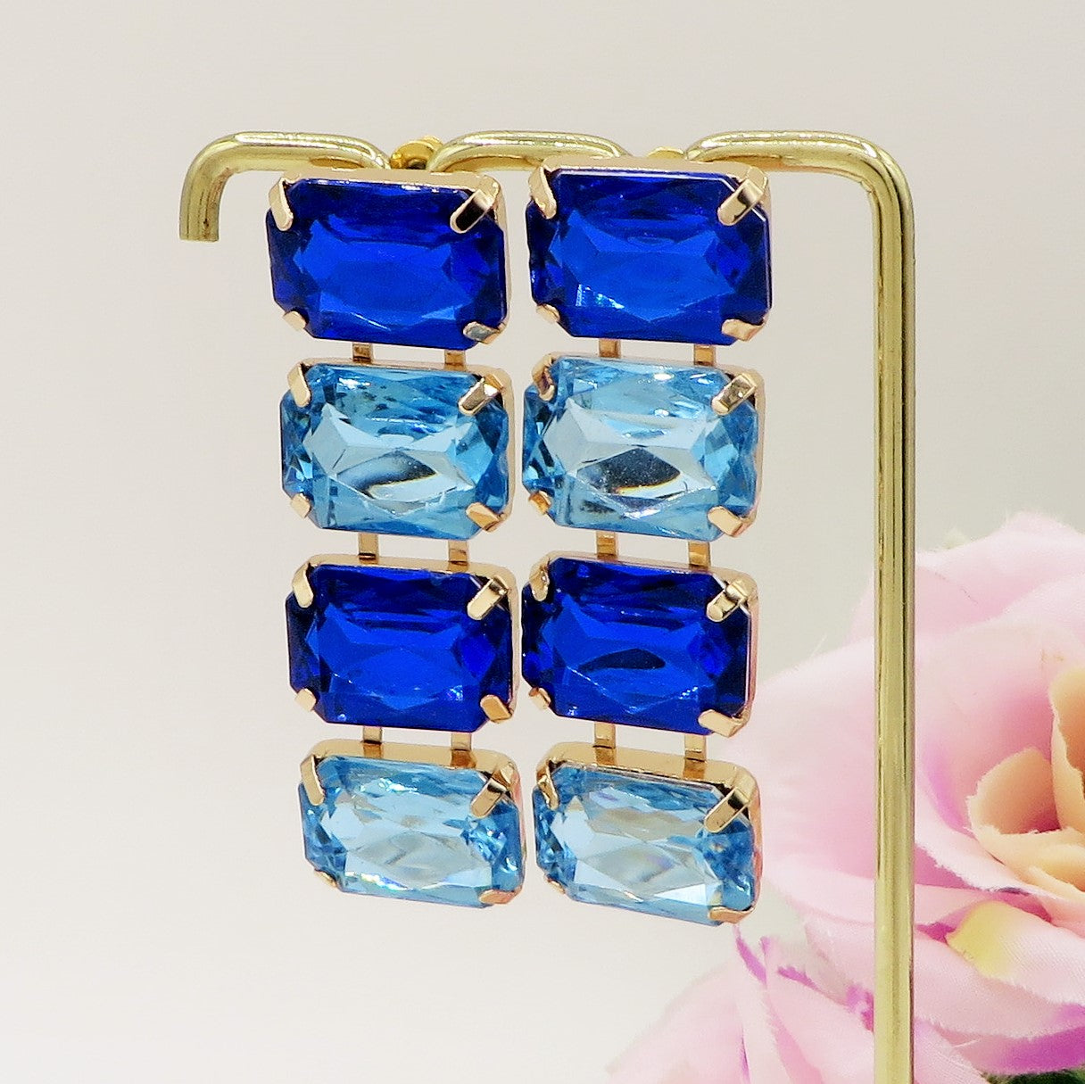 MARGOT Ocean SET -Collier & orecchini con pietre sfaccettate