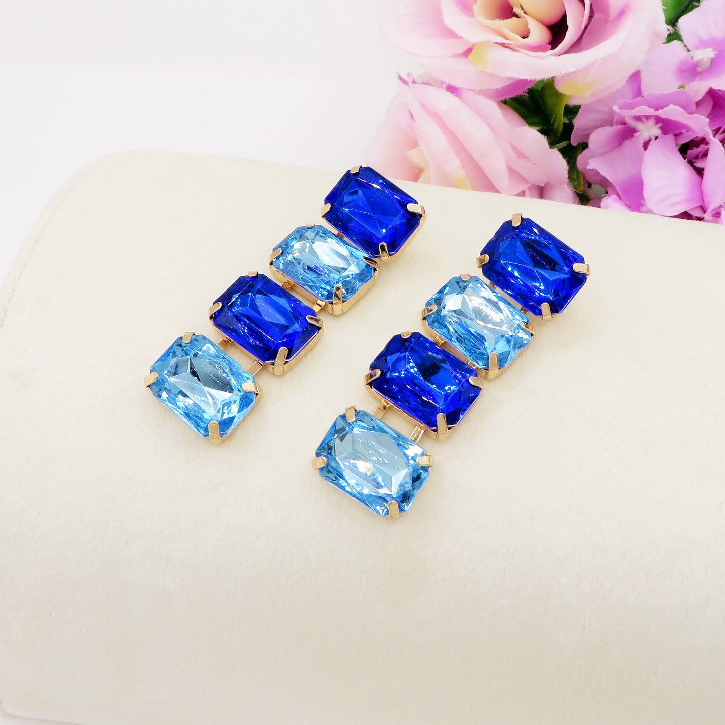 MARGOT Ocean SET -Collier & orecchini con pietre sfaccettate
