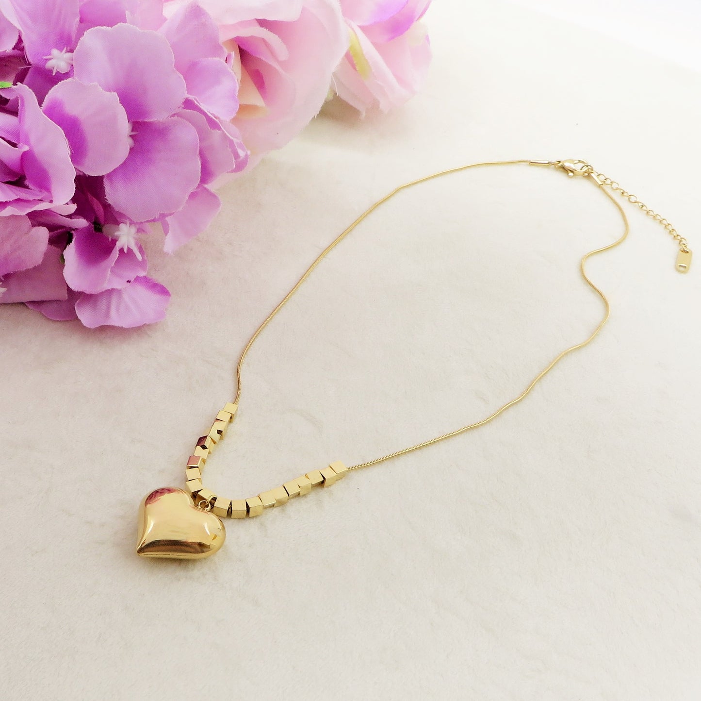 JULIE CUORE BOMBE' ~ ACCIAIO INOSSIDABILE - Collana ciondolo cuore