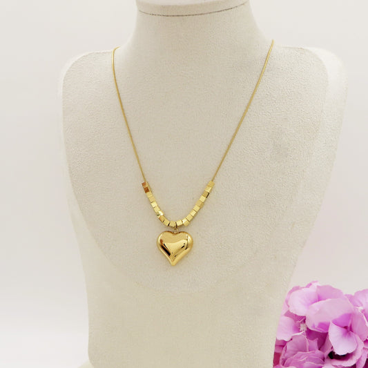 JULIE CUORE BOMBE' ~ ACCIAIO INOSSIDABILE - Collana ciondolo cuore