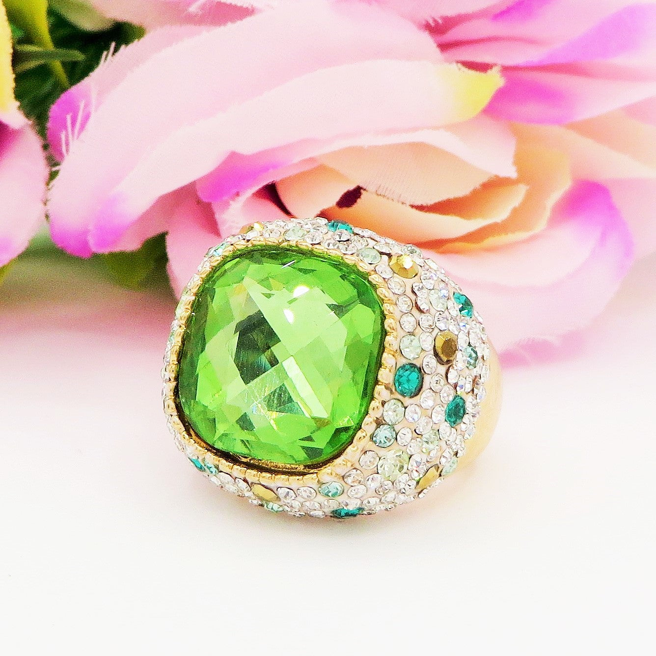 DIVA - Cocktail ring regolabile con cubic zirconia