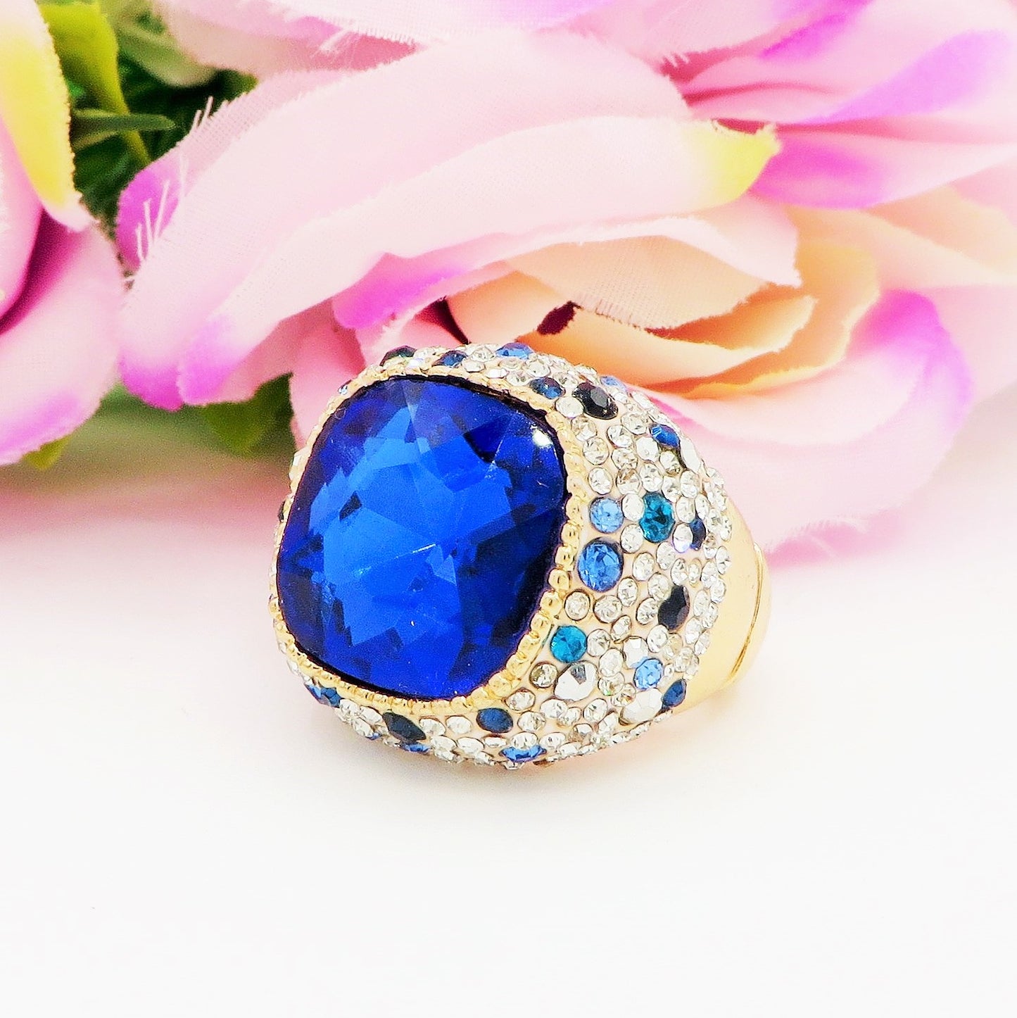 DIVA - Cocktail ring regolabile con cubic zirconia