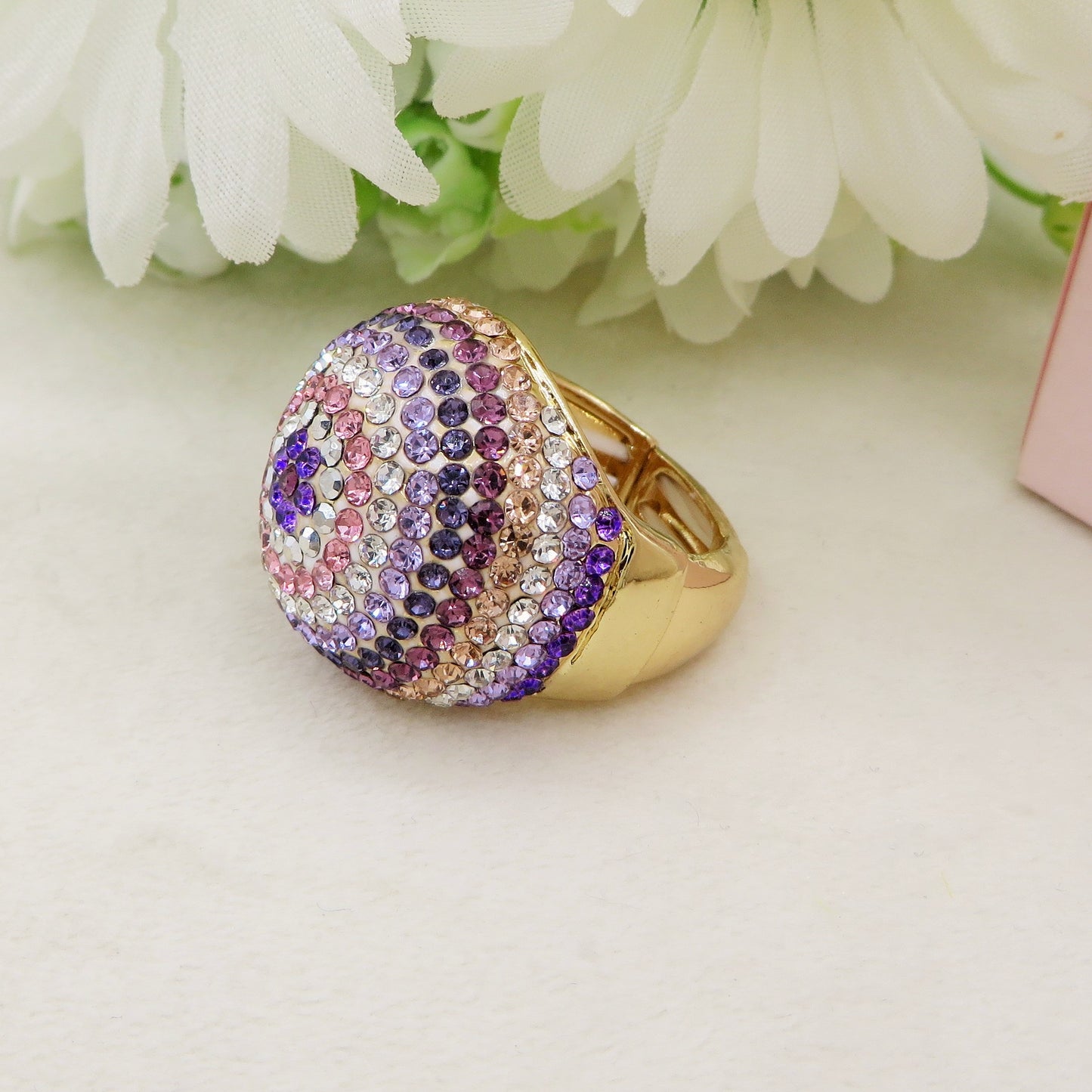 LIZA - Cocktail ring regolabile con cubic zirconia