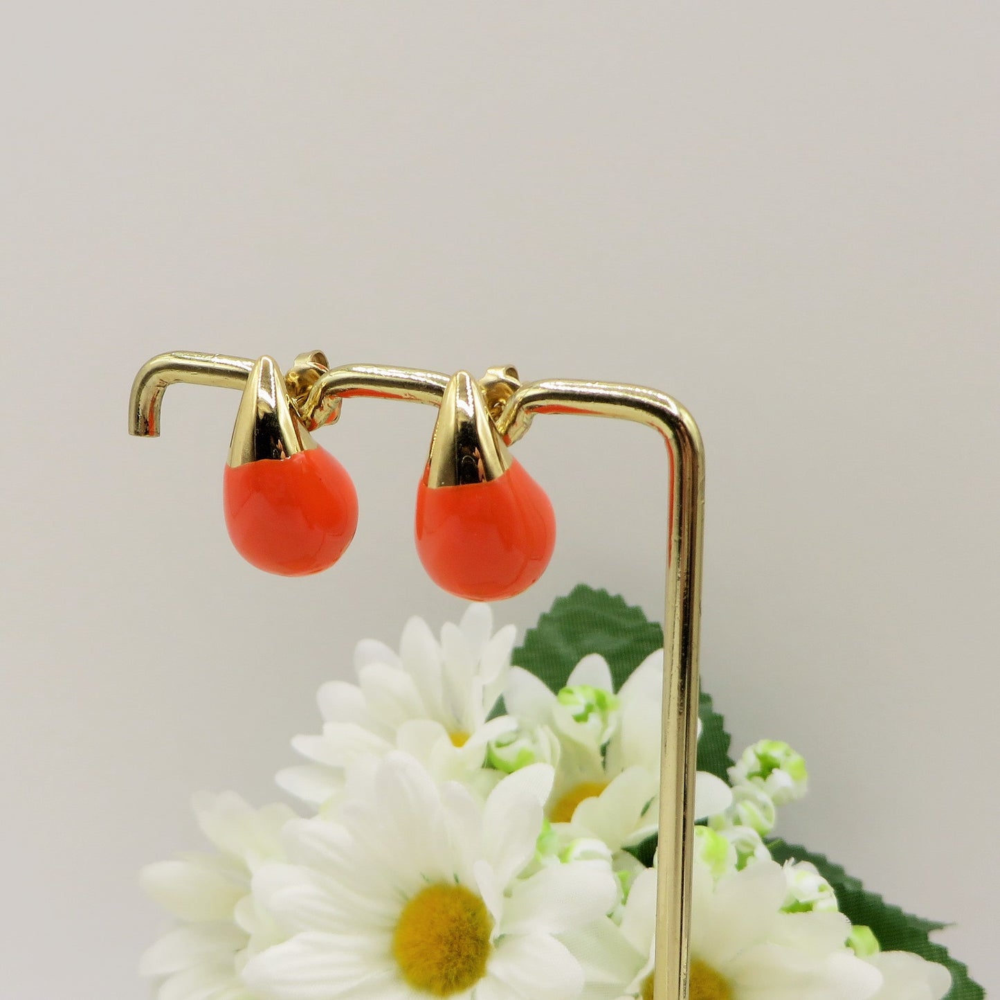 DROP SPRING COLOURS XS 2cm - ACCIAIO inossidabile ~ PAIO Orecchini goccia bombe' smaltati