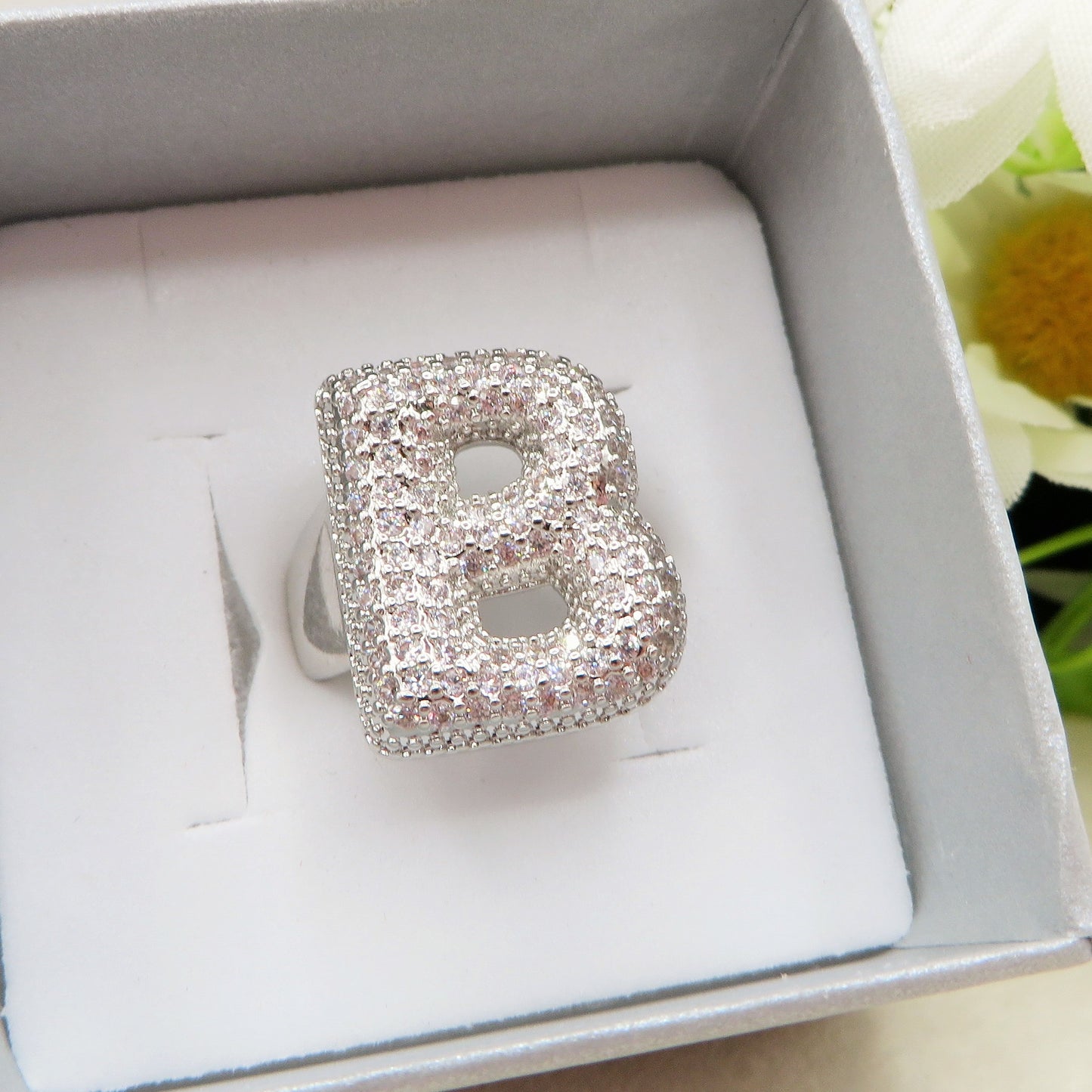 Anello iniziale BUBBLE ~ Anello regolabile zirconato in cubic zirconia