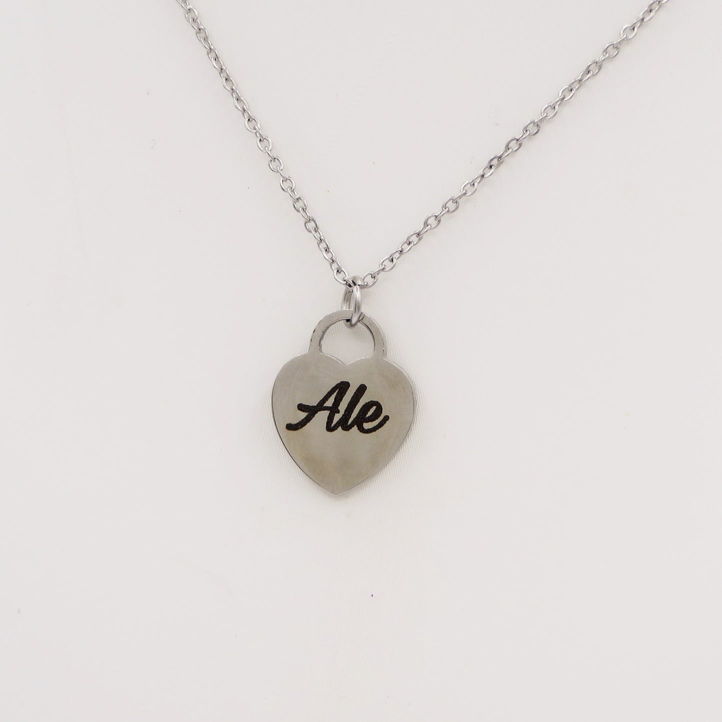 Cuore small - PERSONALIZZAMI ~ Collana in acciaio inossidabile + INCISIONE PERSONALIZZATA