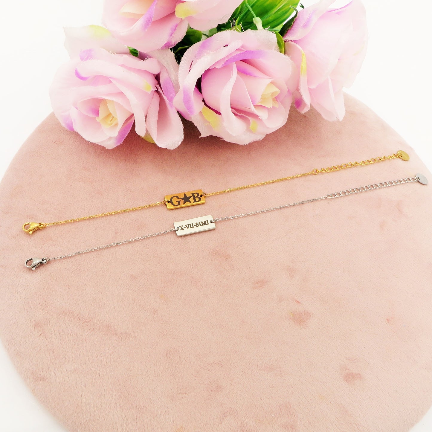 BRACCIALE TARGHETTA Unisex - PERSONALIZZAMI ~ Bracciale in acciaio inossidabile + INCISIONE PERSONALIZZATA