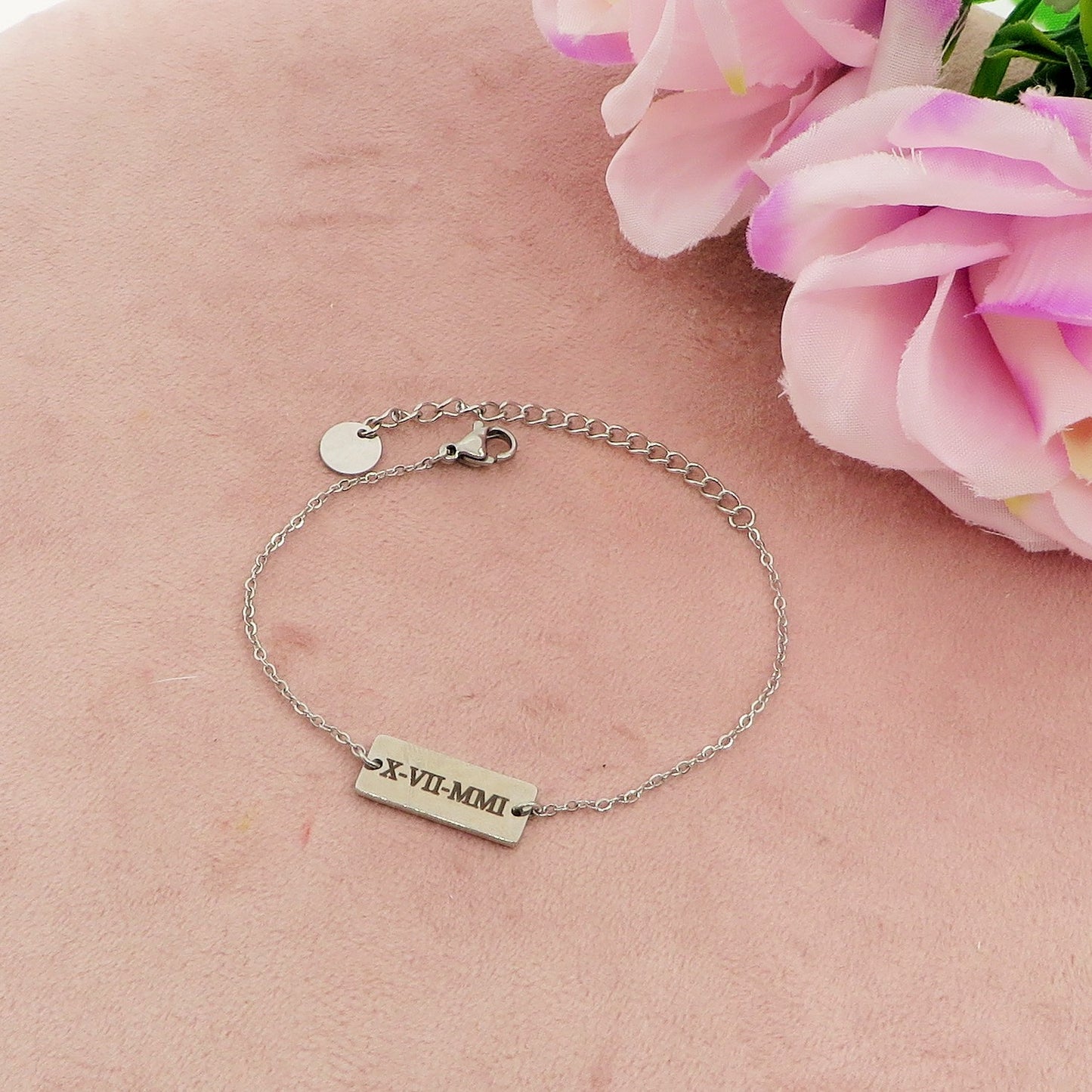 BRACCIALE TARGHETTA Unisex - PERSONALIZZAMI ~ Bracciale in acciaio inossidabile + INCISIONE PERSONALIZZATA