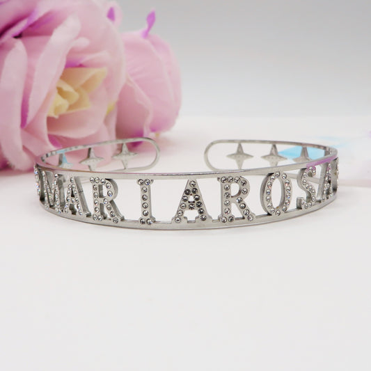 Bracciale BRILLIANT - NOME PERSONALIZZATO in Acciaio Inossidabile