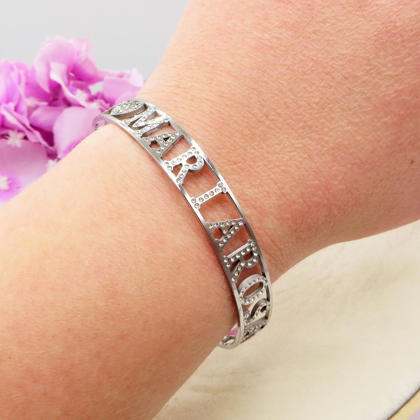 Bracciale BRILLIANT - NOME PERSONALIZZATO in Acciaio Inossidabile